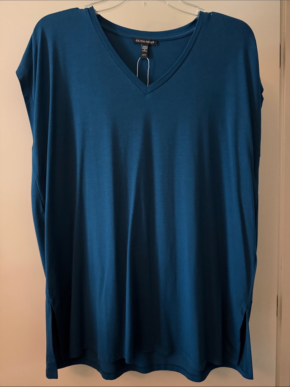Eileen Fisher Teal V-Neck Tunic